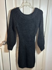 Fashion Nova Black Sweater Long Sleeve  Shift Dress Size 1X