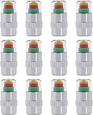 12pcs Car Tire Pressure Monitor Valve Stem Caps 2.4bar 36psi Al Color Silver