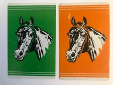 Horse Head Portrait Vintage Rare Retro Art Artist Artwork Playing SWAP CARDS x2