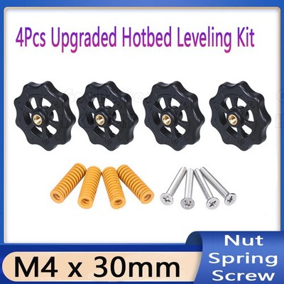 4Pcs Upgraded Hotbed Leveling Kit Nut+Spring+Screw For Ender3/Ender5/CR10/CR10S