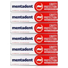 6x Mentadent Cavity Protection Fluoride Toothpaste 75ml 28.87 per litre