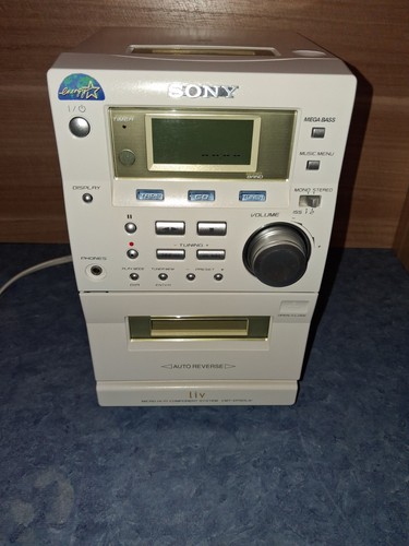 Sony CMT-EP50LIV-Micro Hi-Fi-Component System-CD-Cassette-AM/FM-White-Works!!!