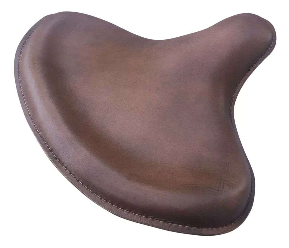 Asiento de cuero genuino apto para Harley Police Style EL WL ULH Foto 2 de 4