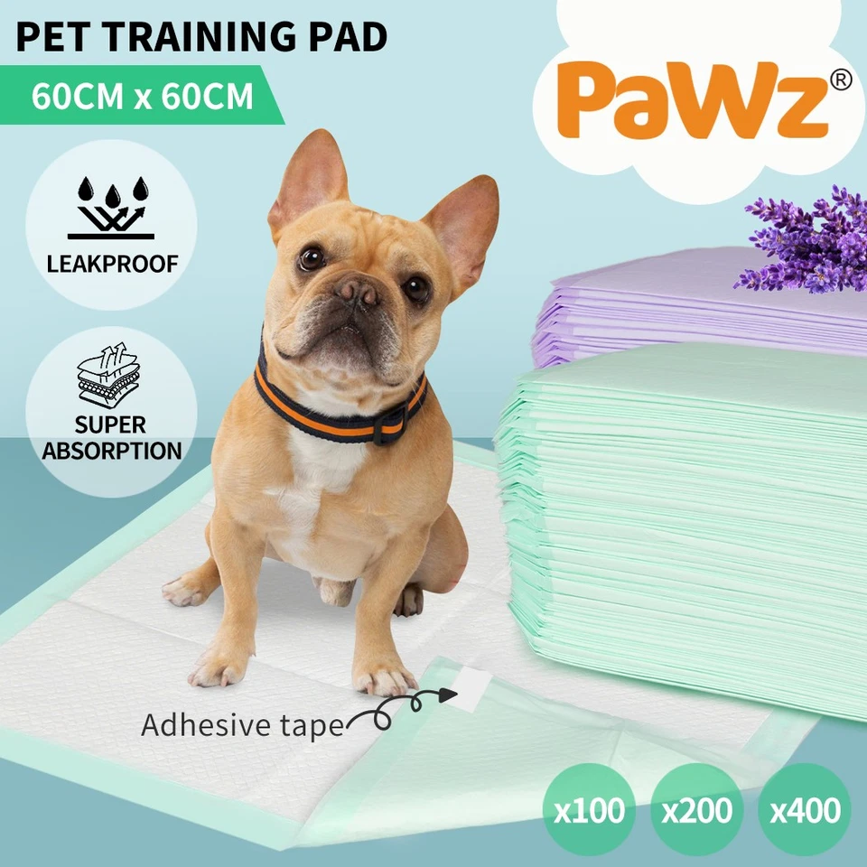 Pawz Pet Dog Cat Puppy Training Pads Toilet Potty Pee Mat Indoor 60x60cm 200/400