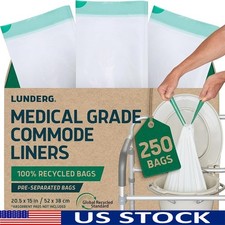 Portable Toilet Liners Medical Grade Safe Odor Control Eco-Friendly Commode Bags