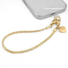 Premium Phone Charm Detachable Phone Chain Wristlet Metal Cute Phone Wrist St...
