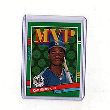 Ken Griffey Jr. - 1991 Donruss #392 Yellow Stripes/ Right side also Print Defect