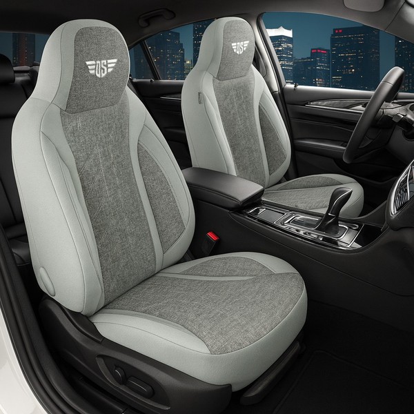 2X SitzbezüGe Passend FüR Mercedes C-Klasse W204 S204 Ab 2007-2014 Grau HERM20-image