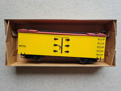 Bachmann Big Haulers Spur G gelber Kastenwagen rotes Dachwagen 98901 Boxed Freight