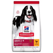 Image of Hill's Science Plan Adult 1-6 Medium Breed Dry Dog Food with Chicken 14 kg