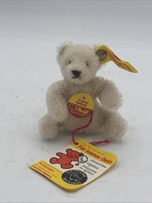Steiff Teddy Bear White Cream W. Germany 0203/11 Mini 3" With Tags