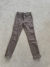Next Skinny High Rise Jeans With Front Zip Pockets And Leg Pockets Size 8 R