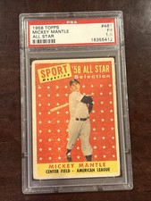 1958 Topps Sport Magazine '58 All Star Selection Mickey Mantle #487 PSA 1.5
