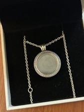 PANDORA Silver 60cm Chain & Medium Sparkling Floating Locket item 396484CZ