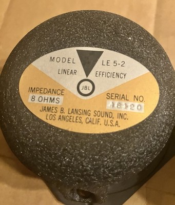 Nice Pair JBL LE 5-2 Midrange Alnico Drivers 8 Ohm for JBL 4311
