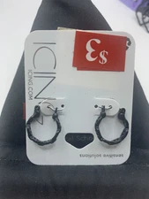 Claire's Icing Black Earrings Sensitive Solutions CL