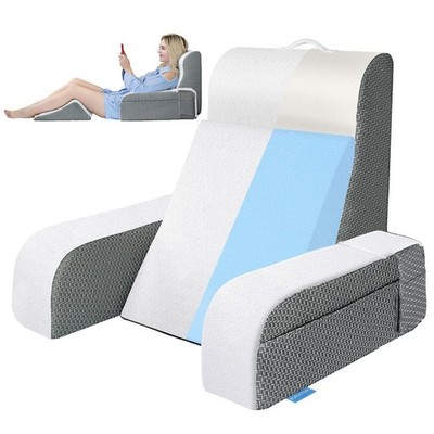 Reading Pillow, 10 in 1 Back Pillow for Bed Sitting up with Detachable Arms R...