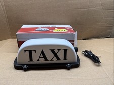 Usb Rechargeable Battery Taxi Top Dome Light Roof Sign With Magnetic Base White