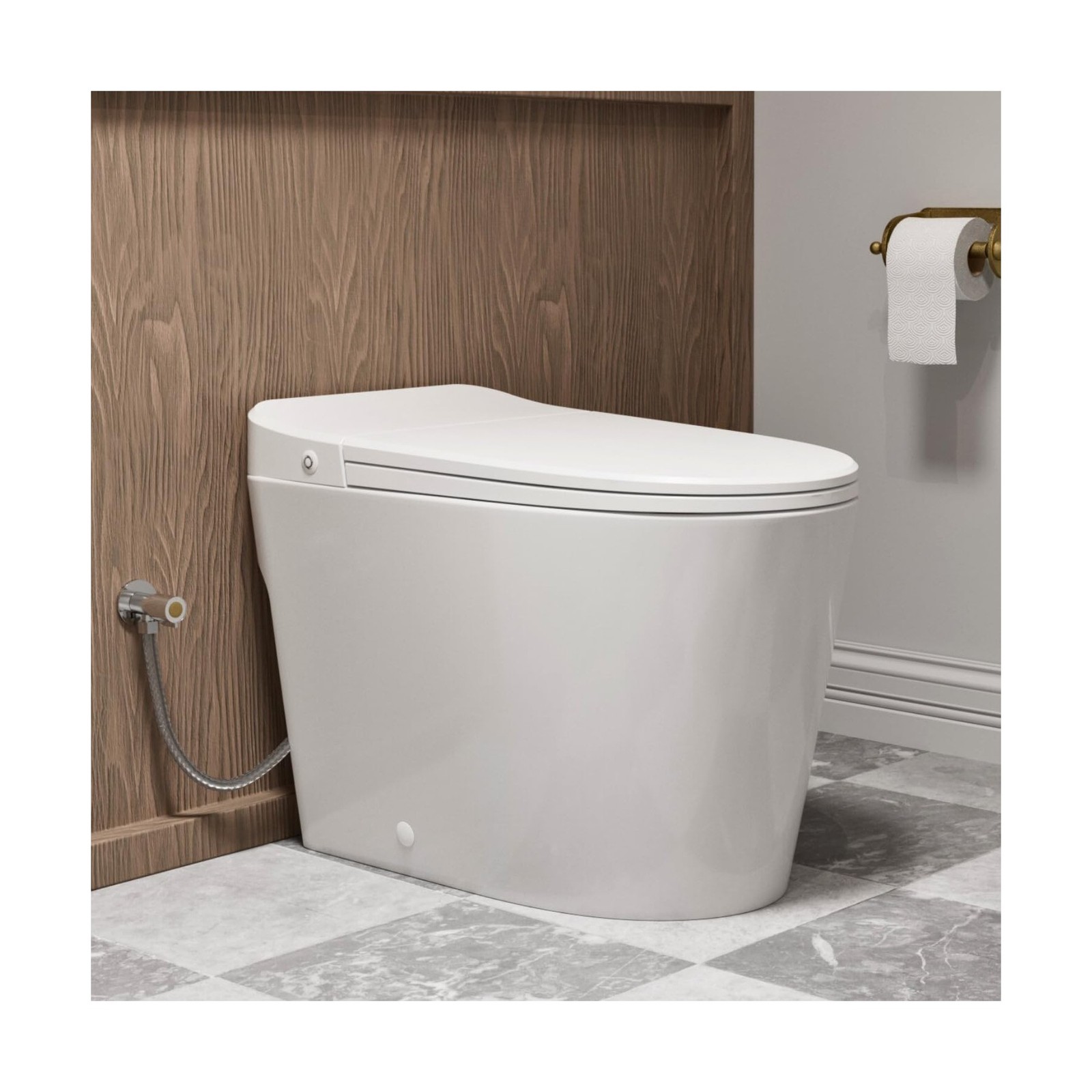 Non Electric One Piece Toilet, 1000g Map & 1.0 GPF, 17.3" ADA & Elongated Tan...