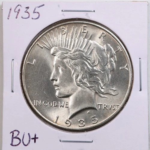 1935 $1 Peace Silver Dollar in BU+ Condition #5969
