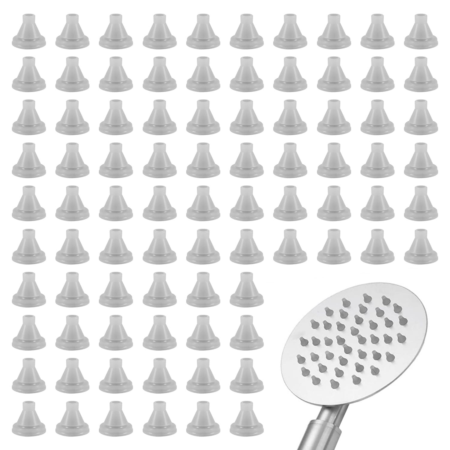 100 Pcs Silicone Shower Nozzle, Replacement Showerhead Spray Hole