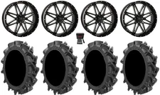 System 3 ST-7 20" Wheels Milled 33" MotoHavok Tires Yamaha Wolverine RMAX