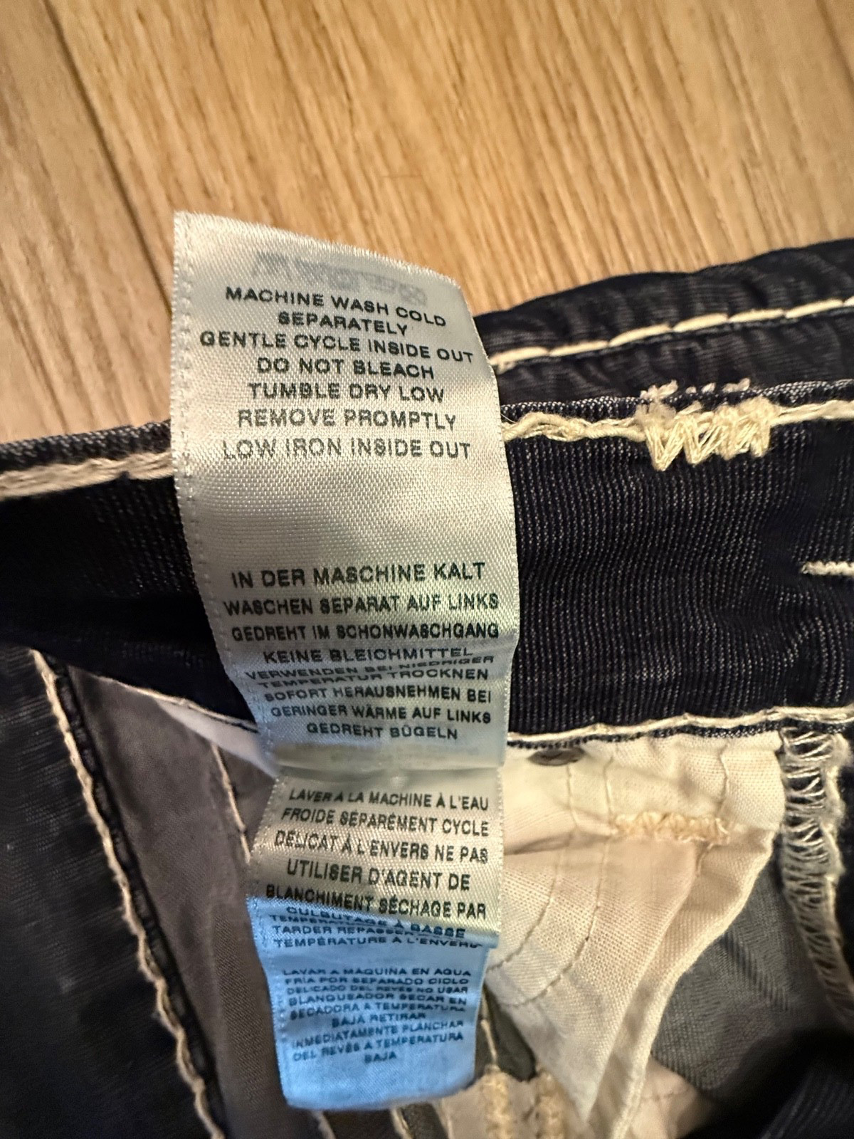 NWT Vintage True Religion Jeans Ricky Super T Midnight Blue Corduroy Pants 32x33 thumbnail 16