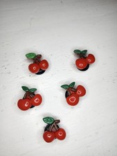 5 piece Pair Of Cherries Crocs Charm Shoe Accessory Boy Girl Unisex Leaves Vary