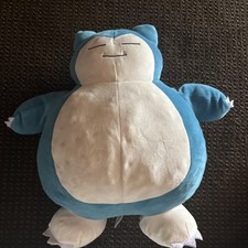 Jazwares Blue Pokemon Sleeping Snorlax Pillow Plush 18-In Super Soft