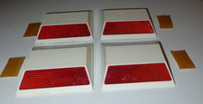Street Reflectors,With Glue,RED/WHITE,APEX Model 921,4-1/4 in., x 3-3/4 in.