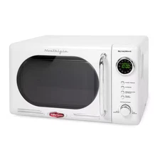 Retro 0.7 Cu. Ft. 700-Watt Countertop Microwave Oven in White