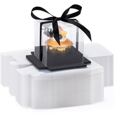 EUSOAR Black Cupcake Containers, 100pcs 3.5 Inch Individual Cupcake Wrappers ...