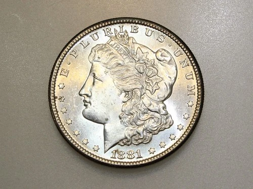 1881-S $1 MORGAN SILVER ONE DOLLAR GEM BU PL