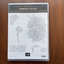 Stampin Up ORNATE STYLE Flowers Large Floral Cluster Border Daisy Card Making