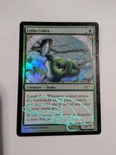 Signed Lotus Cobra Grand Prix Promos Foil Artist Terese Nielsen Edh Commander Signed Lotus Cobra Grand Prix Promos Foil Artist Terese Nielsen Edh Commander