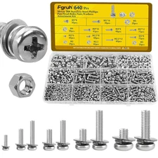 640PCS Metric Machine Screws Assortment Kit in 304 Stainless Steel