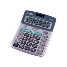 Aurora 12 Digit Semi Desktop Calculator Silver - DT398