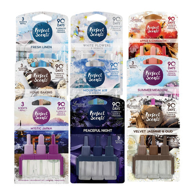 Perfect Scents 3Volution Lufterfrischer Nachfüllpack 90 Tage Beseitigt Gerüche Erfrischt