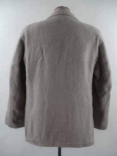 Men's M L 40R 1950's Field & Stream Tan Wool Winter Hunting Coat Jacket USA Made - Picture 5 of 14