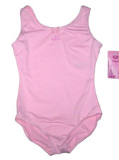 Capezio Disney Princess Leotard Bodysuit Tank Tiara Rhinestone PK New Girl M 7 8
