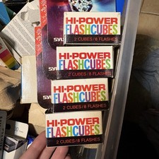 Sylvania Blue Dot Hi-Power Flashcubes 2 Incandescent Bulbs For Polaroid Cameras