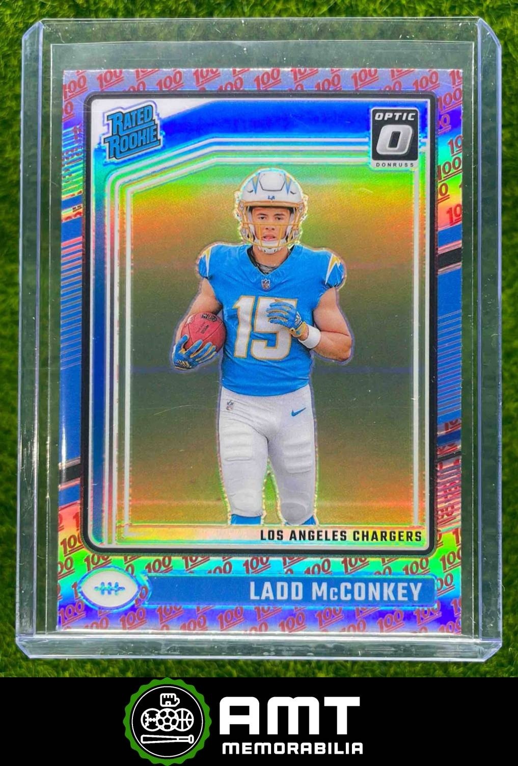 Ladd McConkey RC 2024 Panini Donruss Optic One Hundred Los Angeles Chargers #266