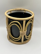 Bamboo indoor plant pot height 15cm retro