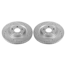 Power Stop EBR1209XPR Rear Evolution Drilled & Slotted Rotor Pair