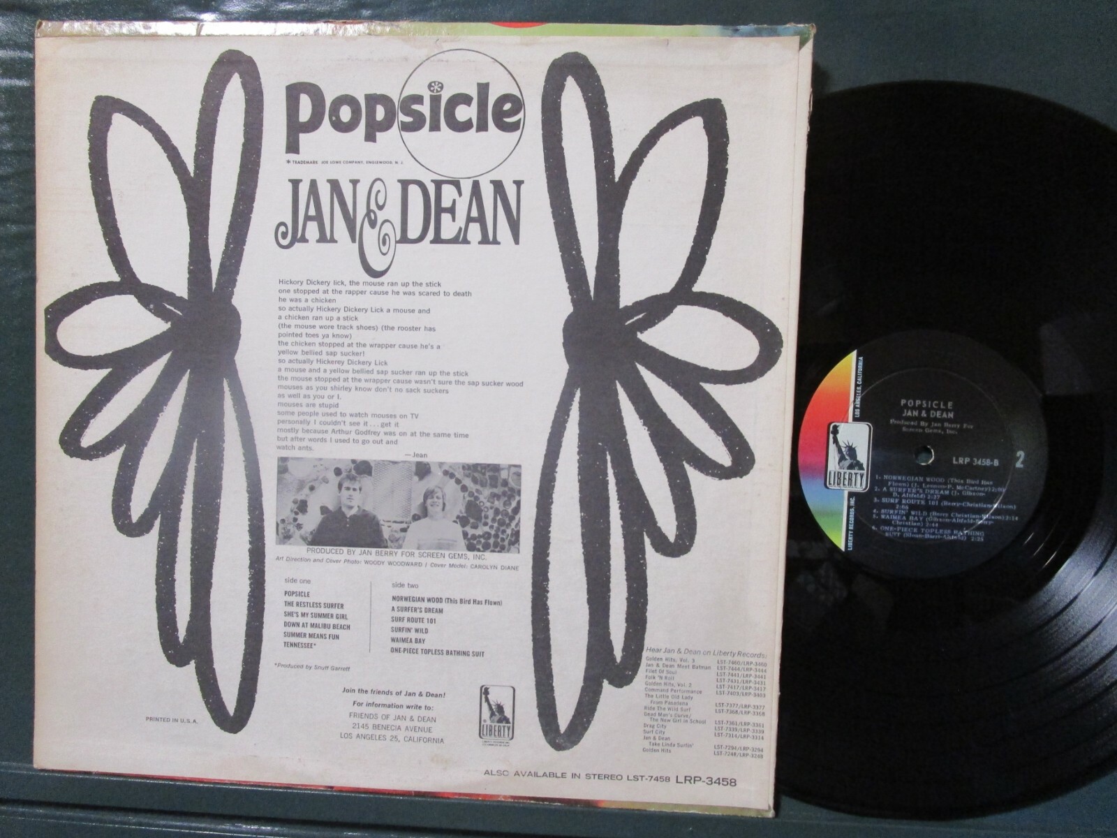 Jan & Dean 'POPSICLE" LRP3458 D/G Vinyl Lp Ex+ eBay
