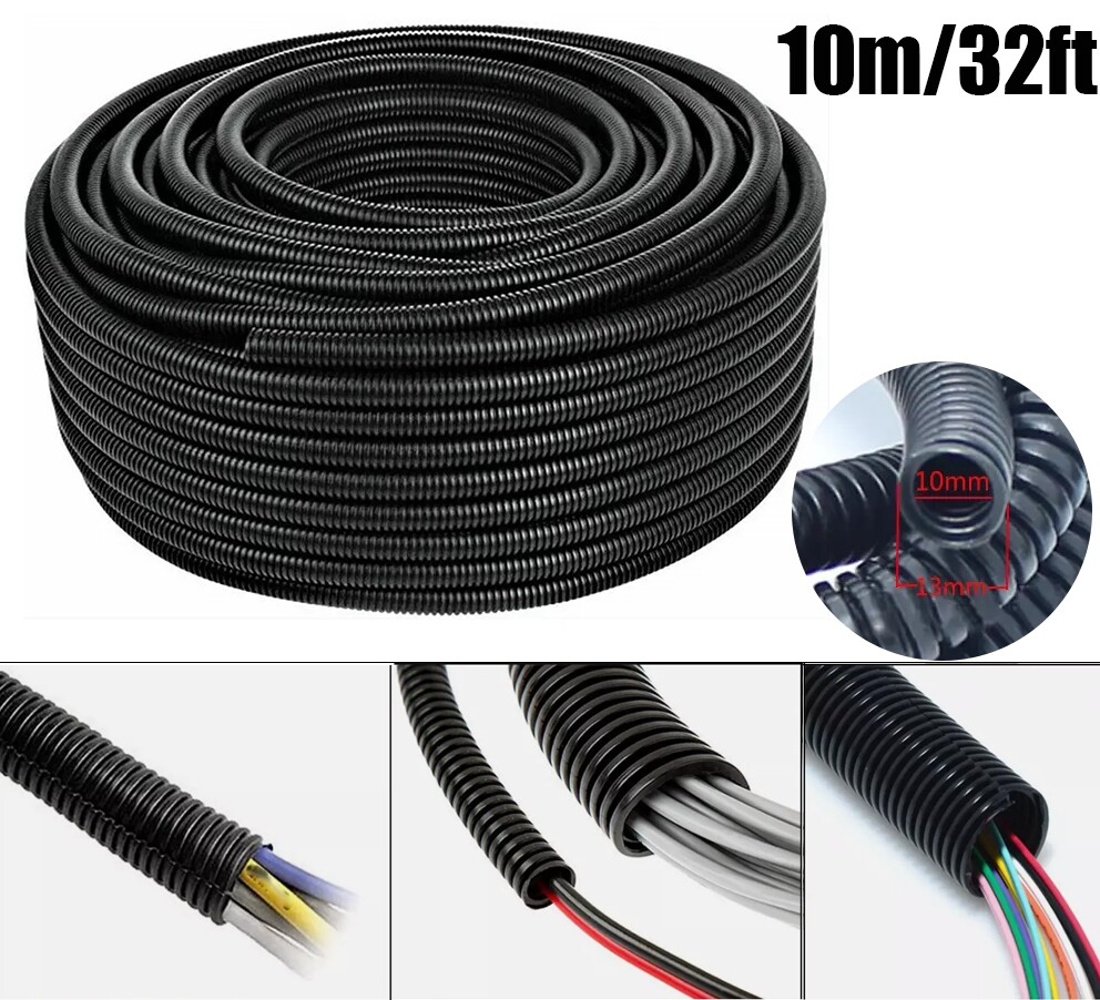 3/8 Split Wire Loom 32.8ft Flexible Cord Protector Conduit Tubing