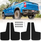 For Chevy Silverado 1500 2500HD 3500 4X Wide Rally Mud Flaps Splash Guard Rubber