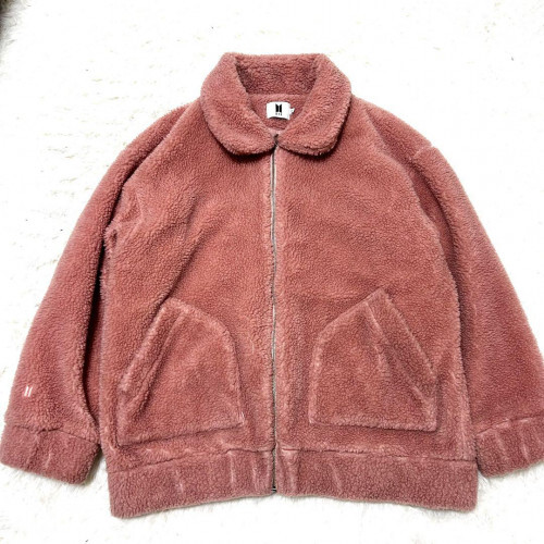 Good condition BTS JIN boa jacket pop-up fan goods