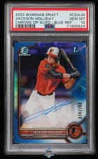 2022 Jackson Holliday PSA 10 Bowman Chrome DP Auto Blue Refractor #CDAJH 24/150