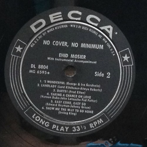 Enid Mosier-No Cover, No Minimum-Decca 8804-MONO DG SMALL LABEL - Picture 4 of 4